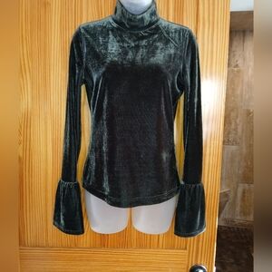 Vintage 90s Small Velvet Like Form fitting Pullover